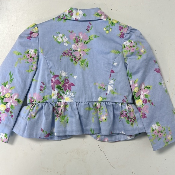 Janie & Jack Easter Roses Peplum Blazer 12-18 - Picture 3 of 8